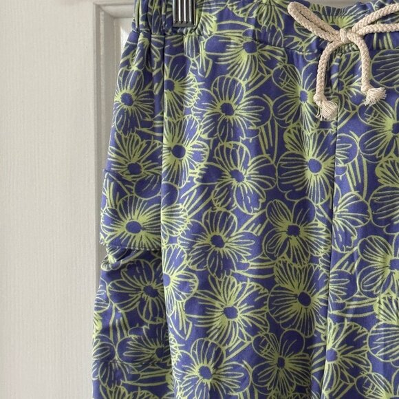 Love Glam Girl Girls Blue and Green Floral Print Elastic Waist Shorts Size Large - Picture 4 of 11